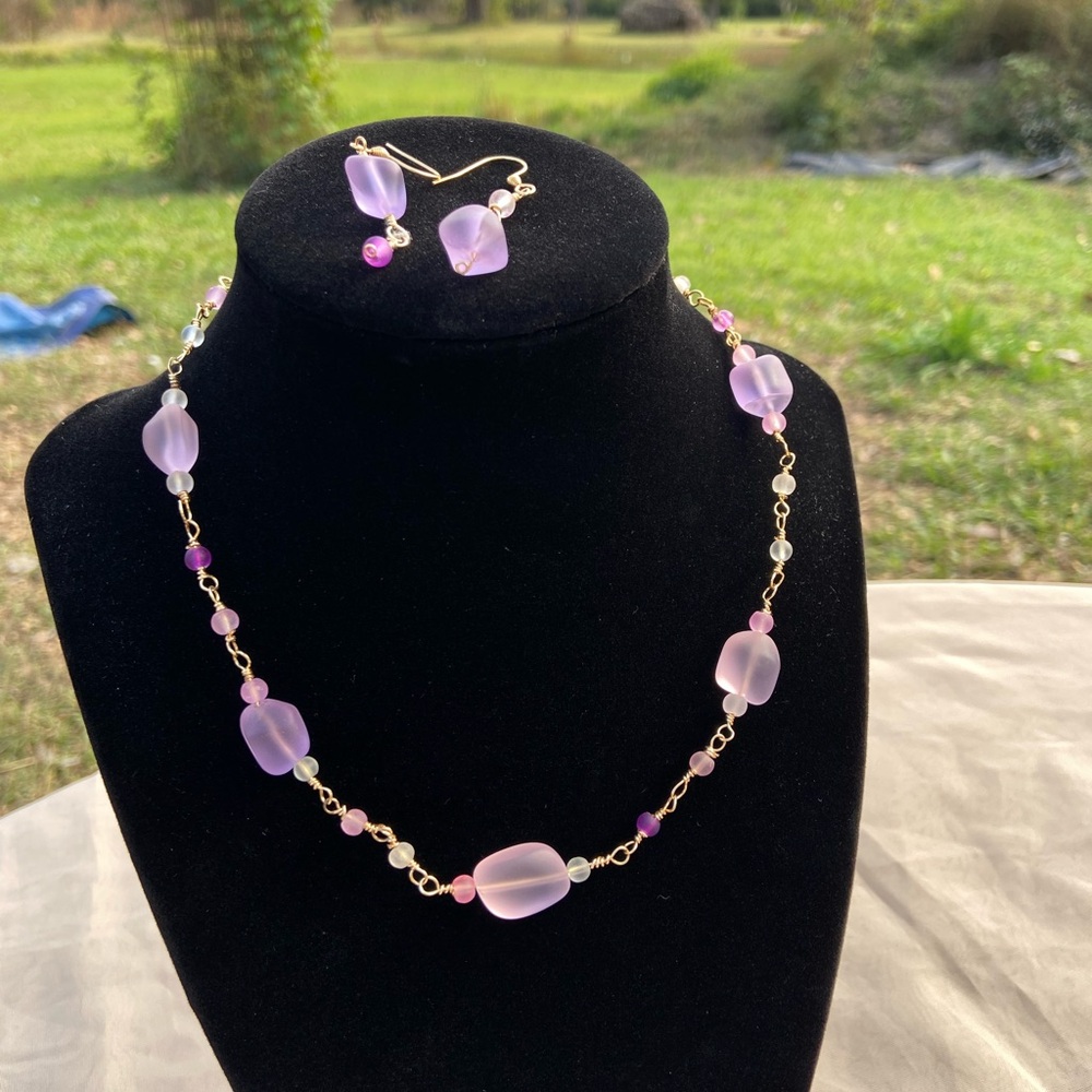 Elegant Purple Jewelry Set